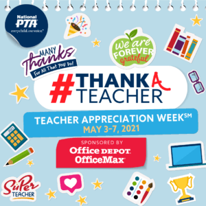 Teacher Appreciation Week 2021 Thank a Teacher graphic
