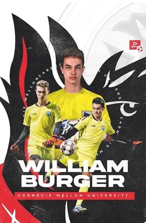 William Burger will Tepper School of Business at Carnegie Mellon University where he will also play soccer.